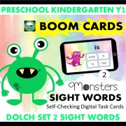 Boom cards monster sight words