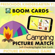 boom cards picture matching camping
